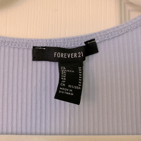 Forever 21 Blue VNeck Bodysuit - Picture 4 of 5